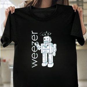 Weezer Robot Graphics Shirt Weezer Rock Band Unisex Shirt
